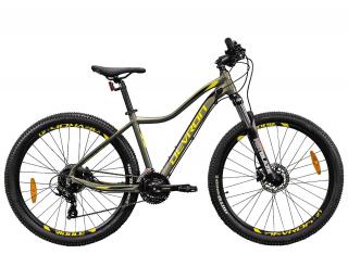 Bicicleta MTB-HT 27.5   DEVRON  Riddle RW1.7, cadru aluminiu 16.5  , manete secventiale, frane hidraulice, 24 viteze, gri verde fluo