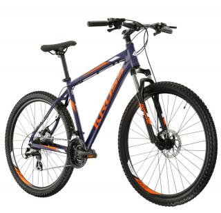 Bicicleta MTB-HT 27.5   KROSS Hexagon 3.0, cadru aluminiu 19  , manete secventiale, frane disc, 21 viteze, albastru portocaliu