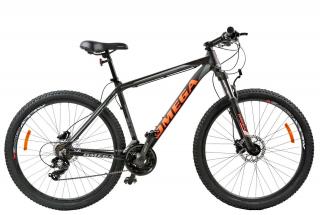 Bicicleta MTB-HT 27.5   OMEGA Duke, cadru aluminiu 19.5  , manete secventiale, frane hidraulice, 21 viteze, negru portocaliu