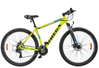 Bicicleta MTB-HT 27.5   OMEGA Thomas, cadru aluminiu 19.5  , manete secventiale, frane disc, 21 viteze, galben albastru