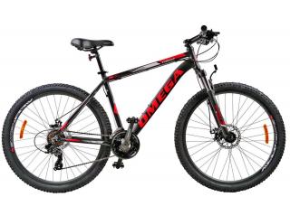 Bicicleta MTB-HT 27.5   OMEGA Thomas, cadru aluminiu 19.5  , manete secventiale, frane disc, 21 viteze, negru rosu