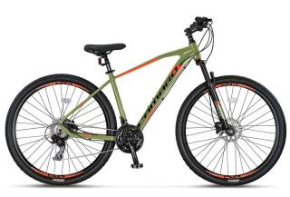 Bicicleta MTB-HT 27.5   UMIT Camaro 2D, cadru aluminiu 20  , frane disc, 21 viteze, verde portocaliu