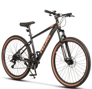 Bicicleta MTB-HT 27.5   VELORS Boost 2.7, cadru otel 18  , manete secventiale, frane disc, 21 viteze, negru portocaliu