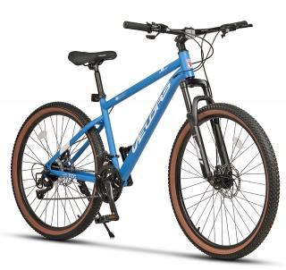 Bicicleta MTB-HT 27.5   VELORS Genius 2.7, cadru otel 18  , frane disc, manete secventiale, 21 viteze, albastru alb