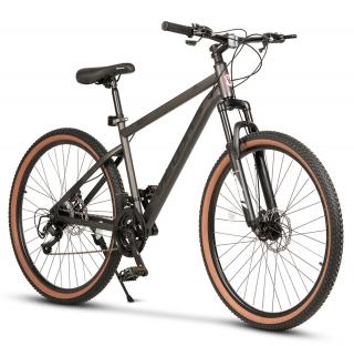 Bicicleta MTB-HT 27.5   VELORS Genius 2.7, cadru otel 18  , frane disc, manete secventiale, 21 viteze, gri negru