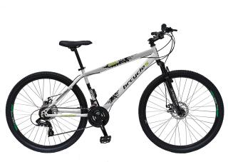 Bicicleta MTB-HT 29   BR Target, cadru otel 17 , manete secventiale, frane disc, 21 viteze, alb negru