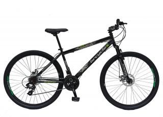 Bicicleta MTB-HT 29   BR Target, cadru otel 17 , manete secventiale, frane disc, 21 viteze, negru argintiu