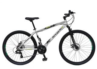 Bicicleta MTB-HT 29   BR Target, cadru otel 18 , manete secventiale, frane disc, 21 viteze, alb negru