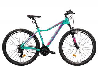 Bicicleta MTB-HT 29   COLINELLI 2922, cadru aluminiu 18  , manete secventiale, frane V-Brake, 21 viteze, turcoaz