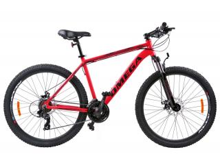 Bicicleta MTB-HT 29   OMEGA Gerry, cadru aluminiu 19.5  , manete secventiale, frane disc, 21 viteze, rosu negru