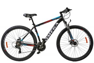 Bicicleta MTB-HT 29   OMEGA Thomas, cadru aluminiu 19.5  , manete secventiale, frane disc, 21 viteze, negru alb