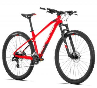 Bicicleta MTB-HT 29   ROCK MACHINE Manhattan 70-29, cadru aluminiu 21  , manete secventiale, frane hidraulice, 16 viteze, rosu negru alb