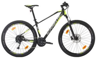 Bicicleta MTB-HT 29   SPRINT Apolon, cadru aluminiu 19  , manete secventiale, frane hidraulice, 27 viteze, negru mat verde neon
