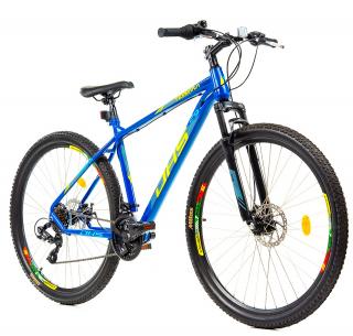 Bicicleta MTB-HT 29   TERRANA 2905, cadru otel 19  , manete revoshift, frane disc, 21 viteze, albastru galben
