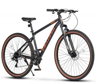 Bicicleta MTB-HT 29   VELORS Genius 2.9, cadru otel 18  , manete secventiale, frane disc, 21 viteze, negru portocaliu