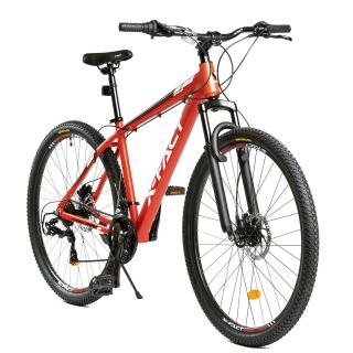 Bicicleta MTB-HT 29   X-FACT Atlas, cadru aluminiu 18  , manete RevoShift, frane hidraulice, 21 viteze, rosu