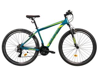 Bicicleta MTB-HT COLINELLI 2923, cadru aluminiu 18  , manete secventiale, frane V-Brake, 21 viteze, turcoaz