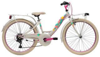 Bicicleta oras 24   ADRIATICA CTB Donna, cadru otel 14  , frane V-Brake, 6 viteze, alba