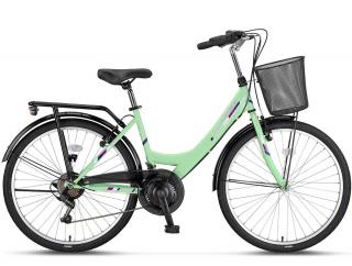 Bicicleta oras 24   UMIT Safiro, cadru otel 17  , frane V-Brake, 21 viteze, verde mint