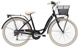 Bicicleta oras 26   ADRIATICA Panda Lady, cadru otel 16.5  , frane V-Brake, 6 viteze, negru mat