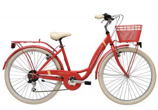 Bicicleta oras 26   ADRIATICA Panda Lady, cadru otel 16.5  , frane V-Brake, 6 viteze, rosu