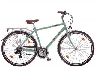 Bicicleta oras 28   BIANCHI Spillo Rubino DeLuxe Gent cadru aluminiu 18.5  , frane V-Brake, 21 viteze, Celeste Vintage