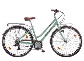 Bicicleta oras 28   BIANCHI Spillo Rubino DeLuxe Lady, cadru aluminiu 18  , frane V-Brake, 21 viteze, Celeste Vintage