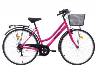 Bicicleta oras 28   BOTTARI Pisa W, cadru otel 18  , frane V-Brake, 6 viteze, roz