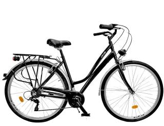 Bicicleta oras 28   DHS Citadinne 28001, cadru aluminiu 19.5  , frane V-Brake, 6 viteze, negru