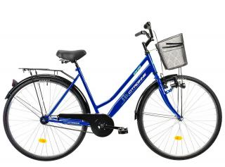 Bicicleta oras 28   DHS Citadinne 2812, cadru otel 20  , frane V-Brake torpedo, single speed, albastru