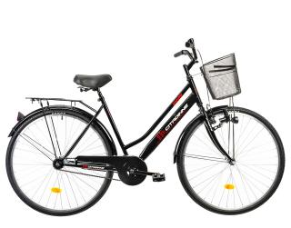 Bicicleta oras 28   DHS Citadinne 2812, cadru otel 20  , frane V-Brake torpedo, single speed, negru