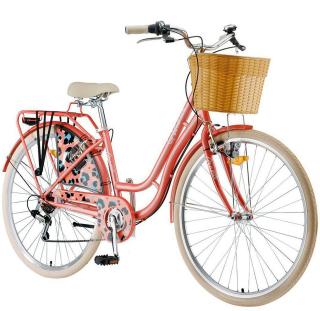 Bicicleta oras 28   POLAR Grazia Retro 6S, cadru otel 16.5  , frane V-Brake, 6 viteze, Coral Leopard