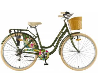 Bicicleta oras 28   POLAR Grazia Retro 6S, cadru otel 18  , frane V-Brake, 6 viteze, verde