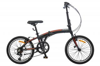 Bicicleta pliabila 20   POLAR Practic 20, cadru aluminiu, frane V-Brake, 7 viteze, negru rosu