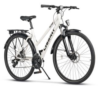 Bicicleta Trekking 28   CARPAT Altay, cadru aluminiu 18  , manete secventiale, frane disc, 21 viteze, alb