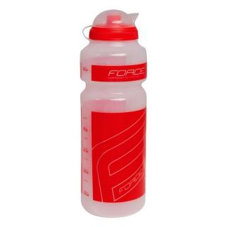 Bidon 0.75L FORCE F, transparent rosu