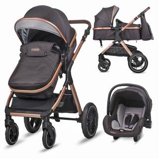 Carucior transformabil 3in1 COCCOLLE Melora Diamond black