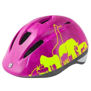 Casca ciclism copii FORCE Fun Animals fluo roz, marime M (54-58 cm)