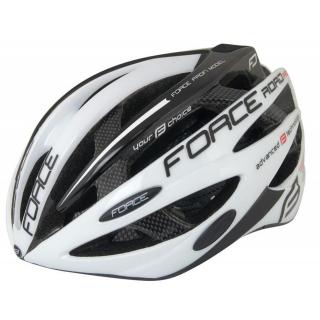 Casca ciclism copii FORCE Road Junior, alb negru, marime XS (48-52 cm)