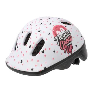 Casca ciclism copii POLISPORT Hoggy, alb roz, marime XXS (44-48 cm)