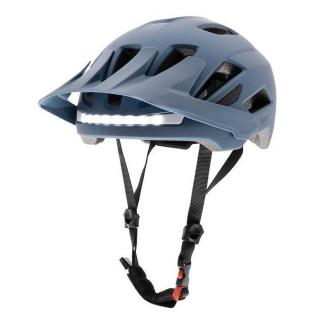 Casca ciclism cu lumini fata spate E.WHEEL CP04, albastru, marime L (58-62 cm)