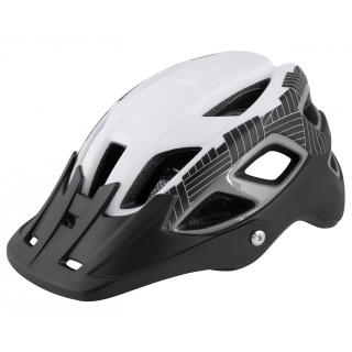 Casca ciclism FORCE Aves MTB E-bike, alb negru mat, marime L (58-62 cm)