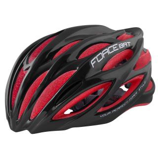 Casca ciclism FORCE Bat rosu negru, marime M (54-58 cm)