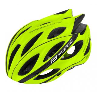 Casca ciclism FORCE Bull, galben fluo negru, marime M (54-58 cm)
