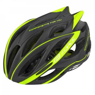 Casca ciclism FORCE Bull, negru galben fluo, marime M (54-58 cm)