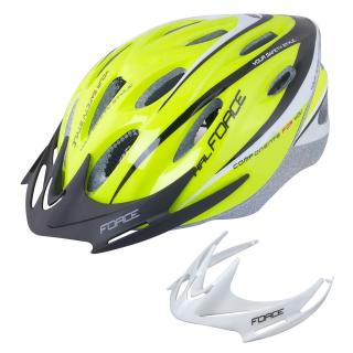 Casca ciclism FORCE Hal fluo negru, marime S (50-54 cm)