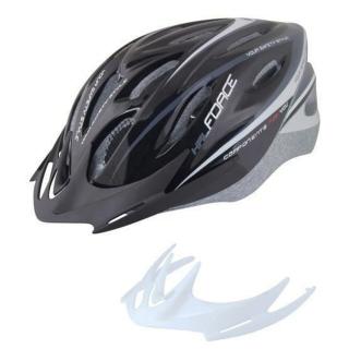 Casca ciclism FORCE Hal negru gri, marime S (48-54 cm)