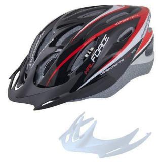 Casca ciclism FORCE Hal negru rosu, marime S (50-54 cm)