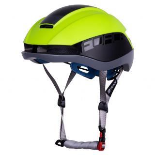 Casca ciclism FORCE Orca galben fluo mat gri, marime M (54-58 cm)