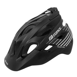 Casca ciclism FORCE Raptor MTB, negru alb, marime L (58-62 cm)